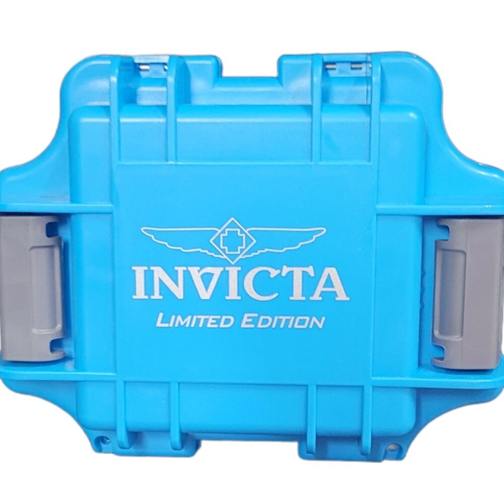 INVICTA SMALL BLUE/GREY LIMITED EDITION ONE SLOT WATCH BOX PROTECTOR DIVE CASE